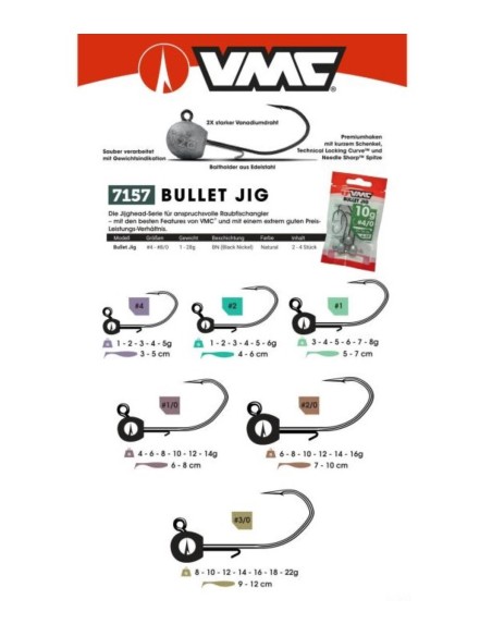 JIG HEAD VMC BULLET JIG Nº4