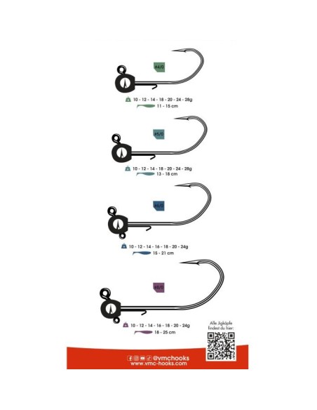 JIG HEAD VMC BULLET JIG Nº 8/0