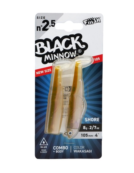 COMBO BLACK MINNOW 105 SHORE 8G - WAKASAGI