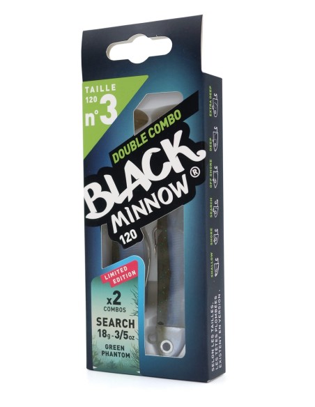 DOBLE COMBO BLACK MINNOW 120  SEARCH 18G GREEN PHANTOM