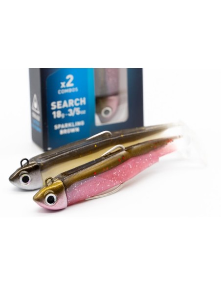 DOBLE COMBO BLACK MINNOW 120  SEARCH 18G SPARKLING BROWN + PINK