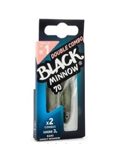 DOBLE COMBO BLACK MINNOW 70 OFF SHORE 6G KHAKI + GHOST... 2