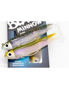 DOBLE COMBO BLACK MINNOW 90 SHORE 5G GHOST MINNOW + WAKASAGI 2