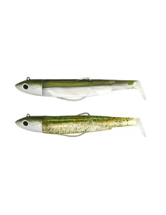 DOBLE COMBO BLACK MINNOW 90 OFF SHORE 10G KHAKI + GHOST...