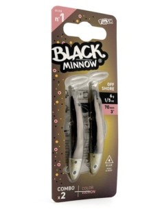 DOBLE COMBO BLACK MINNOW 70 OFF SHORE 6G VAIRON 2