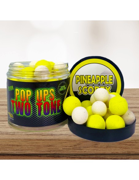 PRO ELITE BAITS FLUORO POP UP PIÑA & SCOPEX 14/20MM