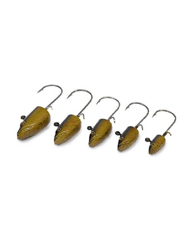 JIG FOX RAGE EEL HEAD 2/0 GREEN PUMPKIN