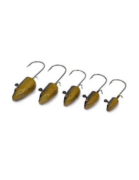 JIG FOX RAGE EEL HEAD 2/0 GREEN PUMPKIN