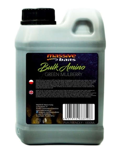 MASSIVE BAITS BULK AMINO GREEN MULBERRY 1L