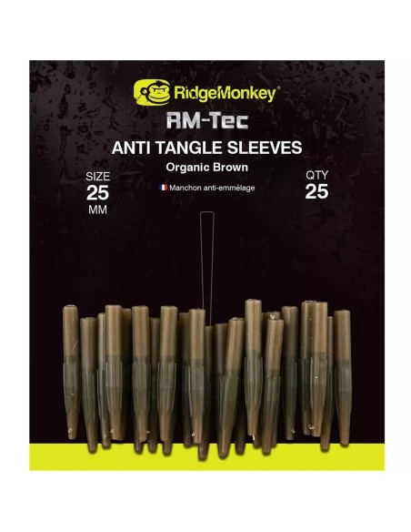 RIDGEMONKEY CONNEXION ANTI TANGLE SLEEVES ORGANIC BROWN SHORT