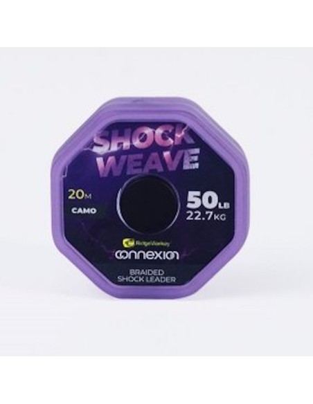 RIDGEMONKEY CONNEXION SHOCK WEAVE BRAIDED SHOCK LEADER 50LB