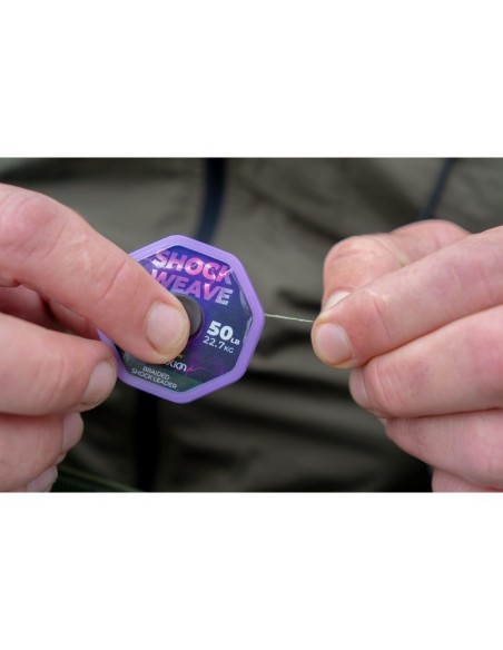 RIDGEMONKEY CONNEXION SHOCK WEAVE BRAIDED SHOCK LEADER 50LB