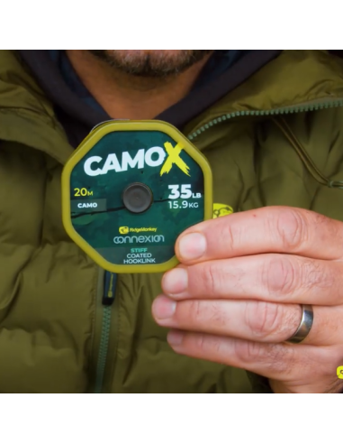 RIDGEMONKEY CAMOX STIFF COATED HOOKLINK 25LB