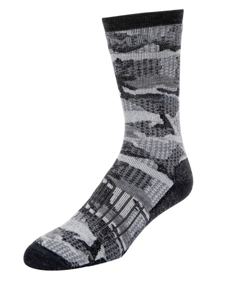 CALCETINES SIMMS MERINO MIDWEIGHT HIKER HEX FLO CAMO CARBON L