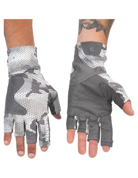GUANTES SIMMS SOLARFLEX GUIDE GLOVE HEX FLO CAMO STEEL XS