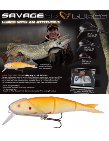 SAVAGE GEAR 4PLAY LIP SCULL