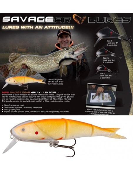 SAVAGE GEAR 4PLAY LIP SCULL