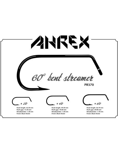 ANZUELO AHREX 60 DEGREE BENT STREAMER PR370
