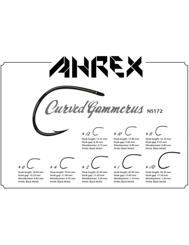 ANZUELO AHREX CURVED GAMMARUS NS172