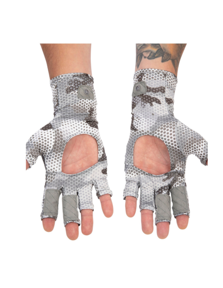 GUANTES SIMMS BUGSTOPPER SUNGLOVE HEX FLO CAMO STEEL L