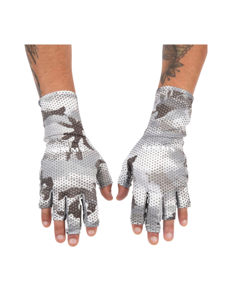 GUANTES SIMMS BUGSTOPPER SUNGLOVE HEX FLO CAMO STEEL L