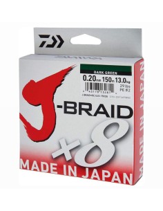 TRENZADO DAIWA J-BRAID X8 DARK GREEN 150M