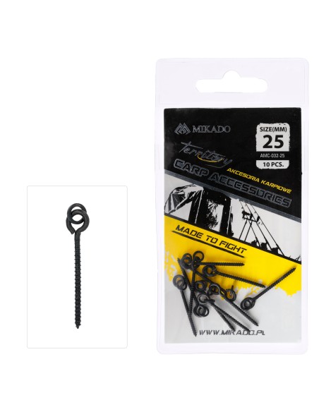 MIKADO SCREW FOR BOILIES WITH OVAL RING 25mm