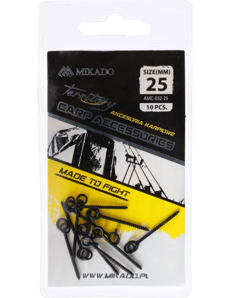 MIKADO SCREW FOR BOILIES WITH OVAL RING 25mm