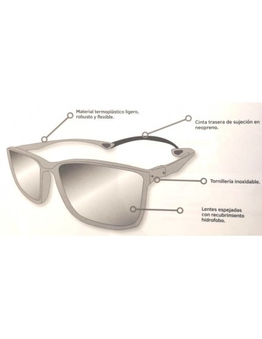 GAFAS HART POLARIZADAS FLOTANTES ESPEJO ROJO