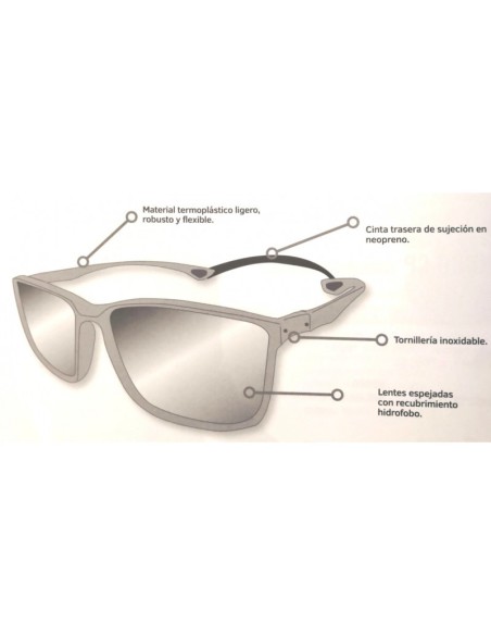 GAFAS HART POLARIZADAS FLOTANTES ESPEJO ROJO