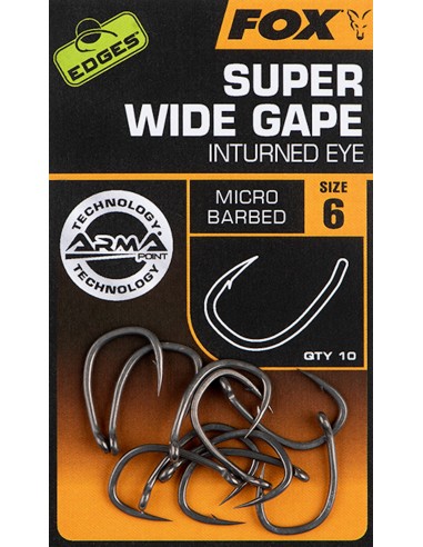 ANZUELOS FOX EDGES SUPER WIDE GAPE (IN-TURNED...