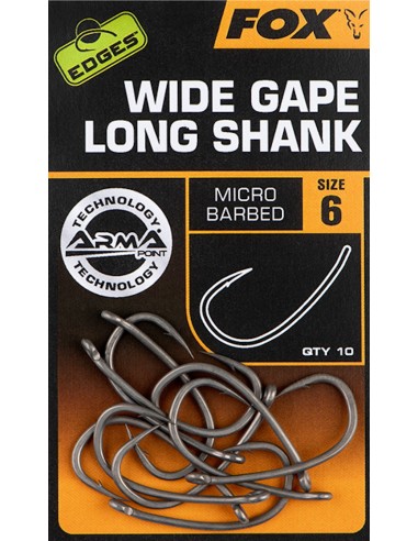 ANZUELOS FOX EDGES WIDE GAPE LONG SHANK Nº4