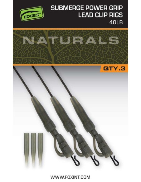FOX EDGES™ NATURALS SUBMERGE POWER GRIP LEAD CLIP LEADERS