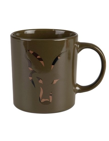 TAZA FOX CERAMICA GREEN & CAMO HEAD MUG