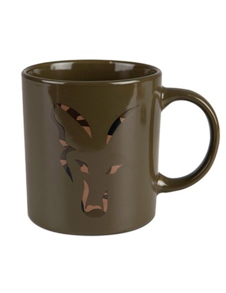 TAZA FOX CERAMICA GREEN & CAMO HEAD MUG