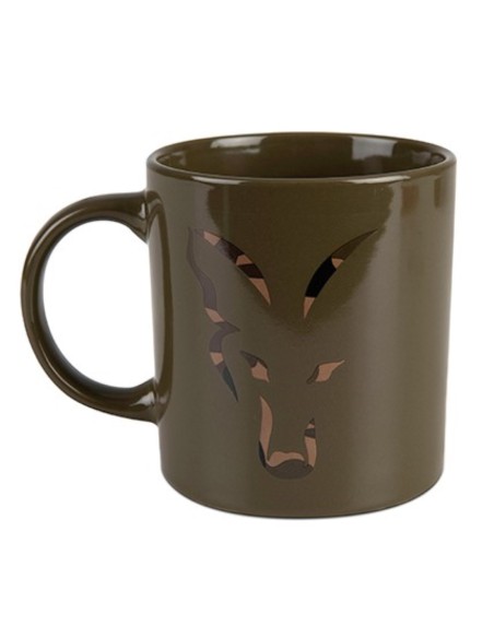 TAZA FOX CERAMICA GREEN & CAMO HEAD MUG